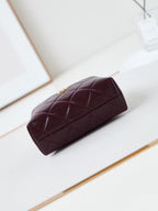 ホーボーバッグ 18インチ ワインレッド ソフトラムスキン ゴールドチェーン