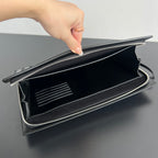 INTRECCIATO CLUTCH 32 IN BLACK SOFT CALFSKIN