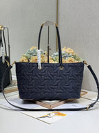 ブラック カナージュ デニムのミディアム 37 トゥジュール バッグ