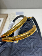 ブラック カナージュ デニムのミディアム 37 トゥジュール バッグ