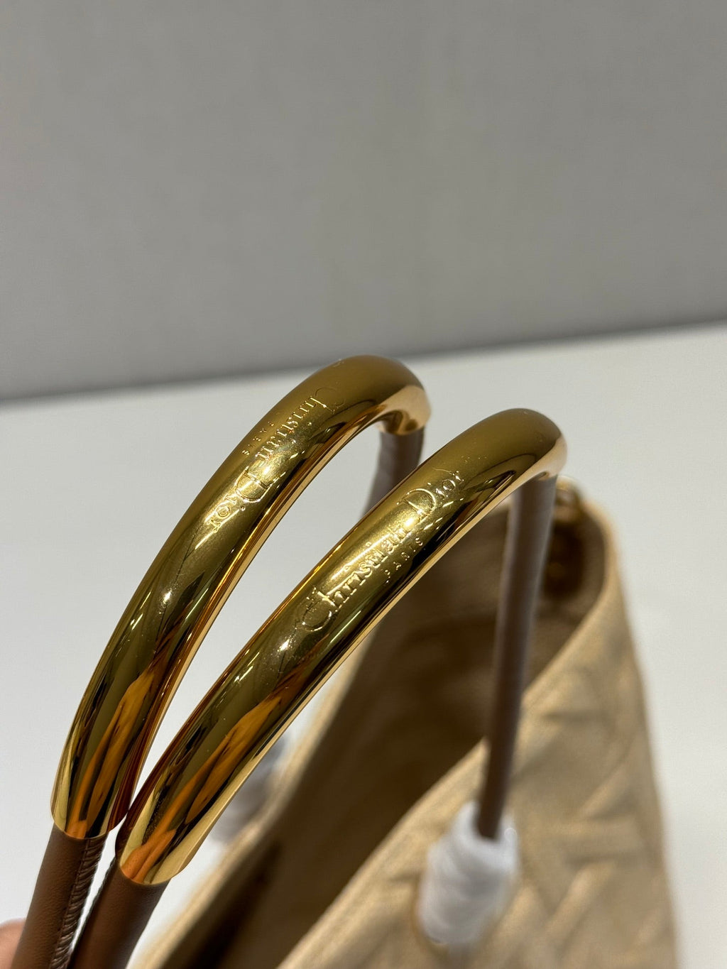 ビスクベージュ カナージュ ラフィア製 ラージ 41 トゥジュール バッグ