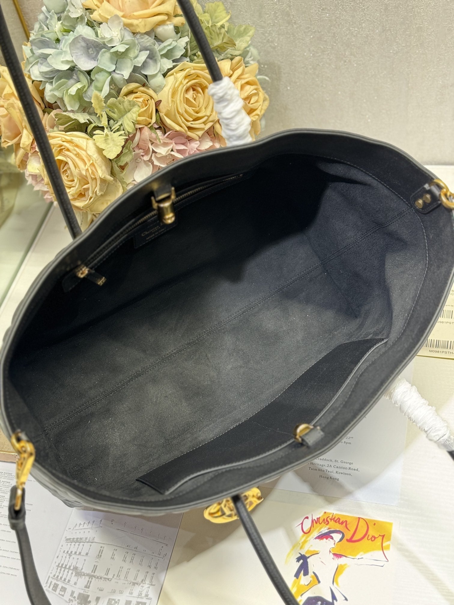 ラージ 41 トゥージュール バッグ ブラック マクロカナッジ ラムスキン