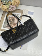 ラージ 41 トゥージュール バッグ ブラック マクロカナッジ ラムスキン