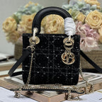 ブラックカナージュツイードのミニ17レディバッグ