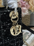 ブラックカナージュツイードのミニ17レディバッグ