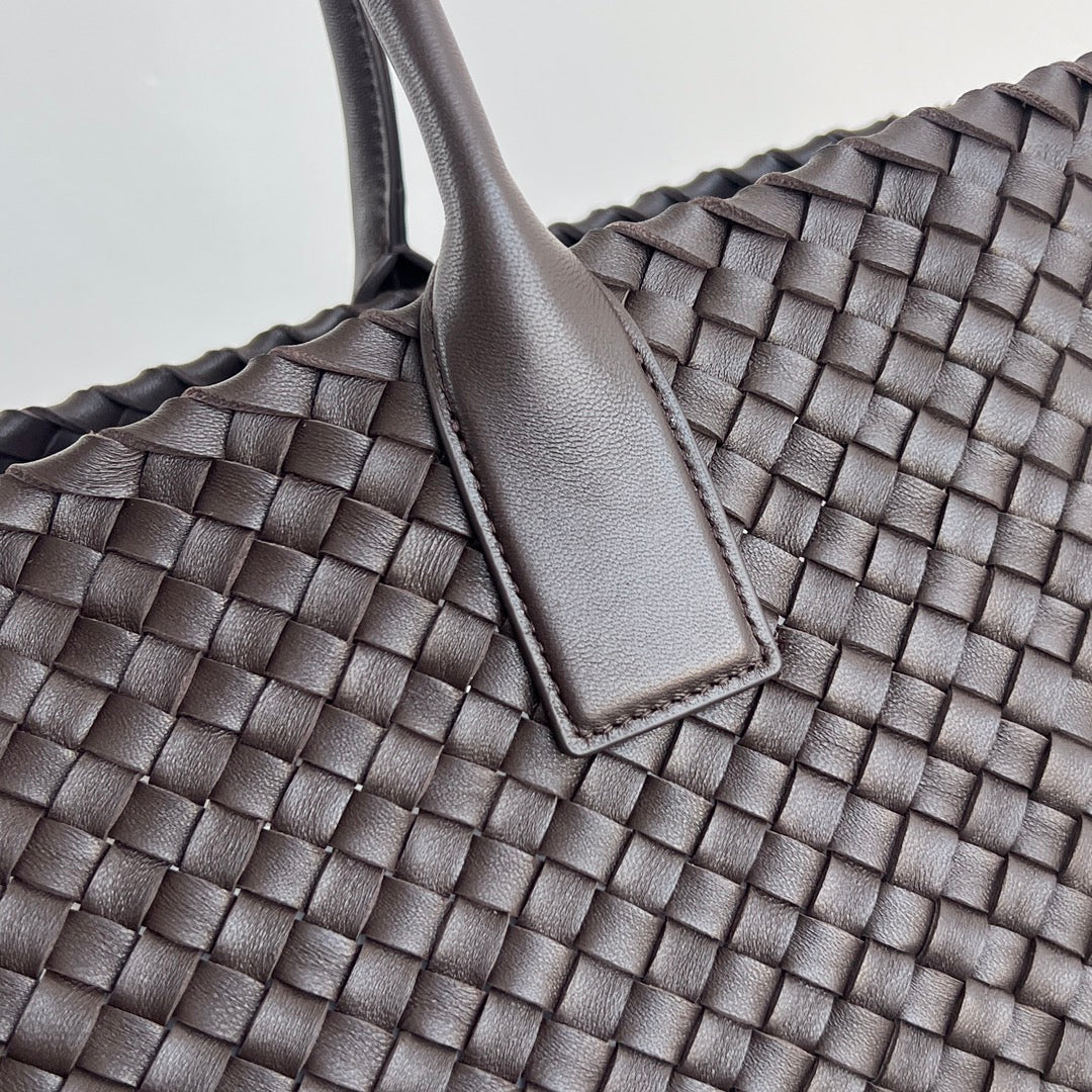 ヒッコリーブラウンラムスキン製ラージキャバット51