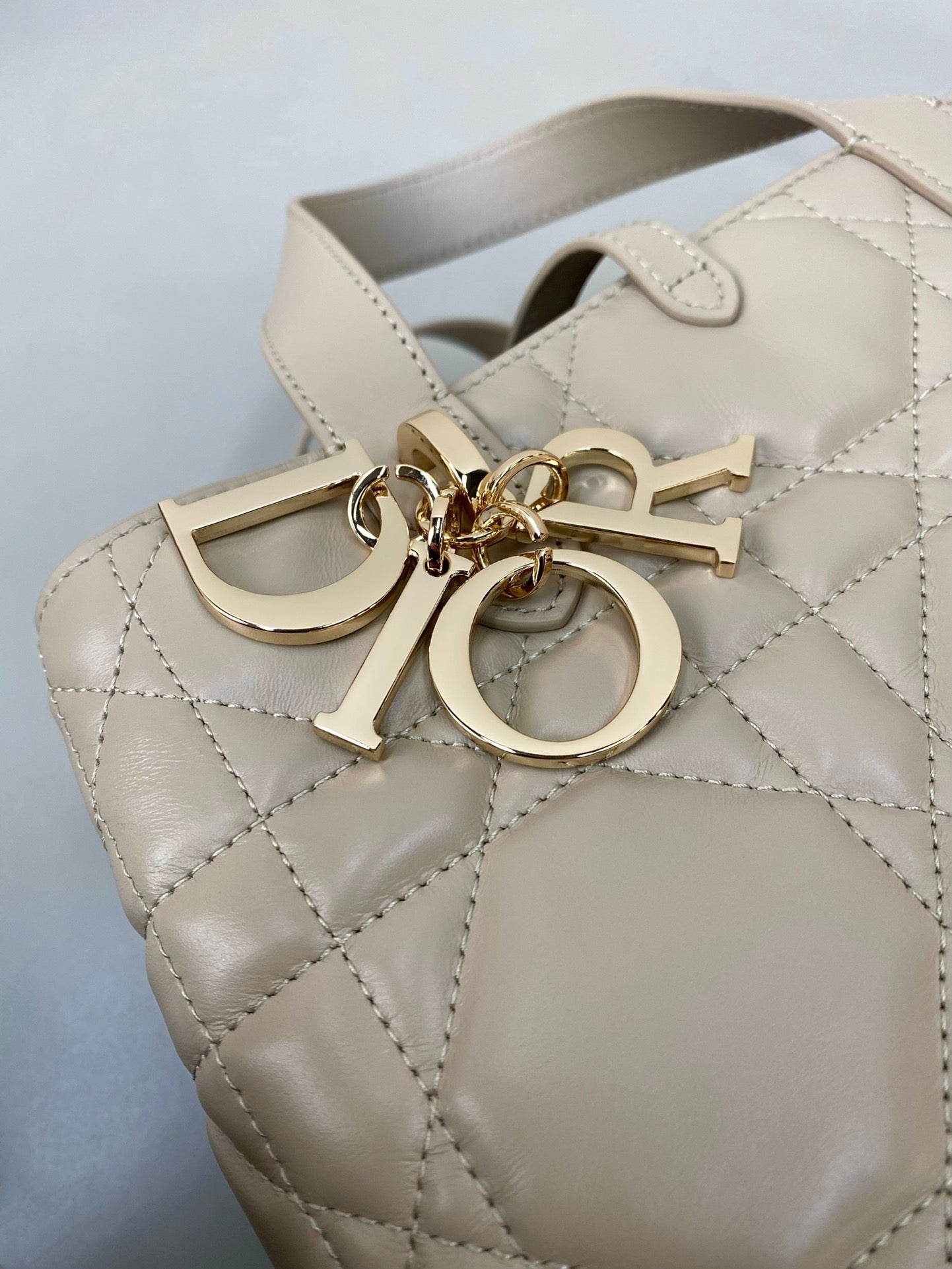 ミディアム トゥージュール バケット バッグ 22 ベージュ カナージュ カーフスキン