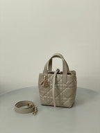 MINI TOUJOURS BUCKET BAG 18 IN BEIGE CANNAGE CALFSKIN
