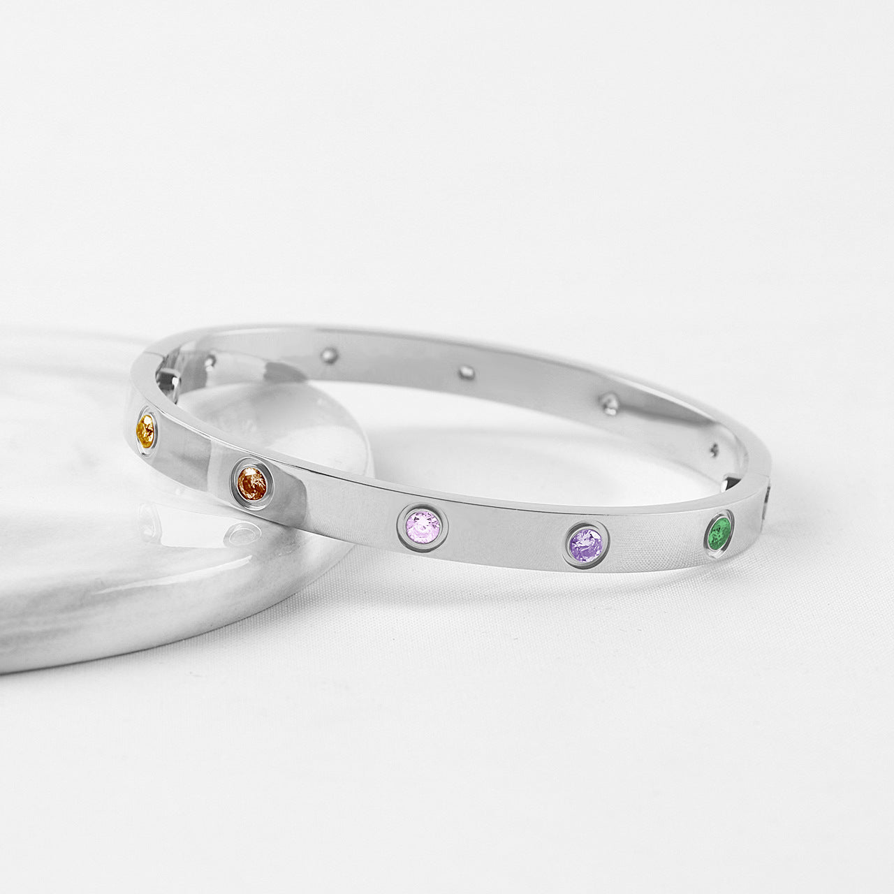 [⭐JeweliWhal]2026 NEW 6.1MM COLORED GEMSTONE BRACELET