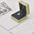 [⭐JeweliWhal]CLOVER  15MM DIAMOND LASER NECKLACE SILVER