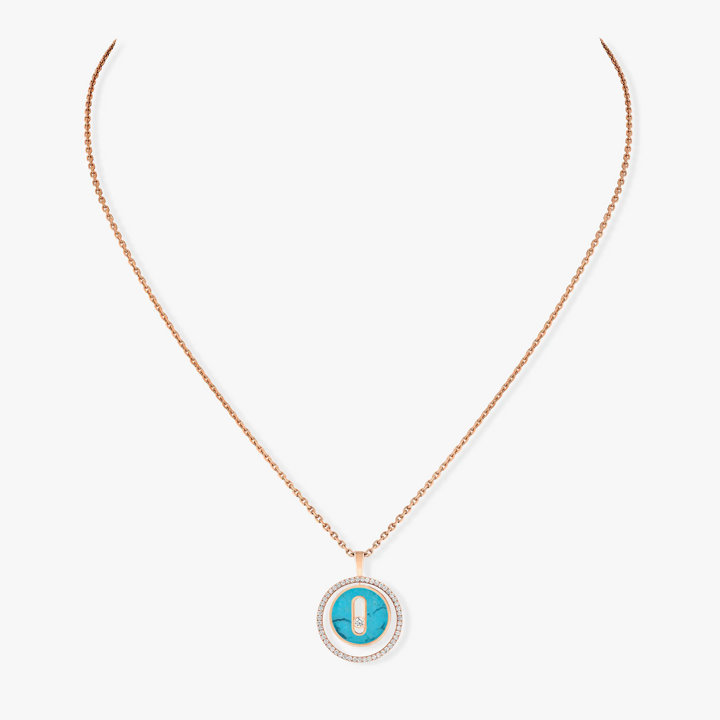 [⭐JeweliWhal]Demo MOVE 1 DIAMOND TURQUOISE PINK GOLD DIAMOND NECKLACE