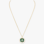 [⭐JeweliWhal]Demo MOVE 3 DIAMOND MALACHITE GOLD DIAMOND NECKLACE