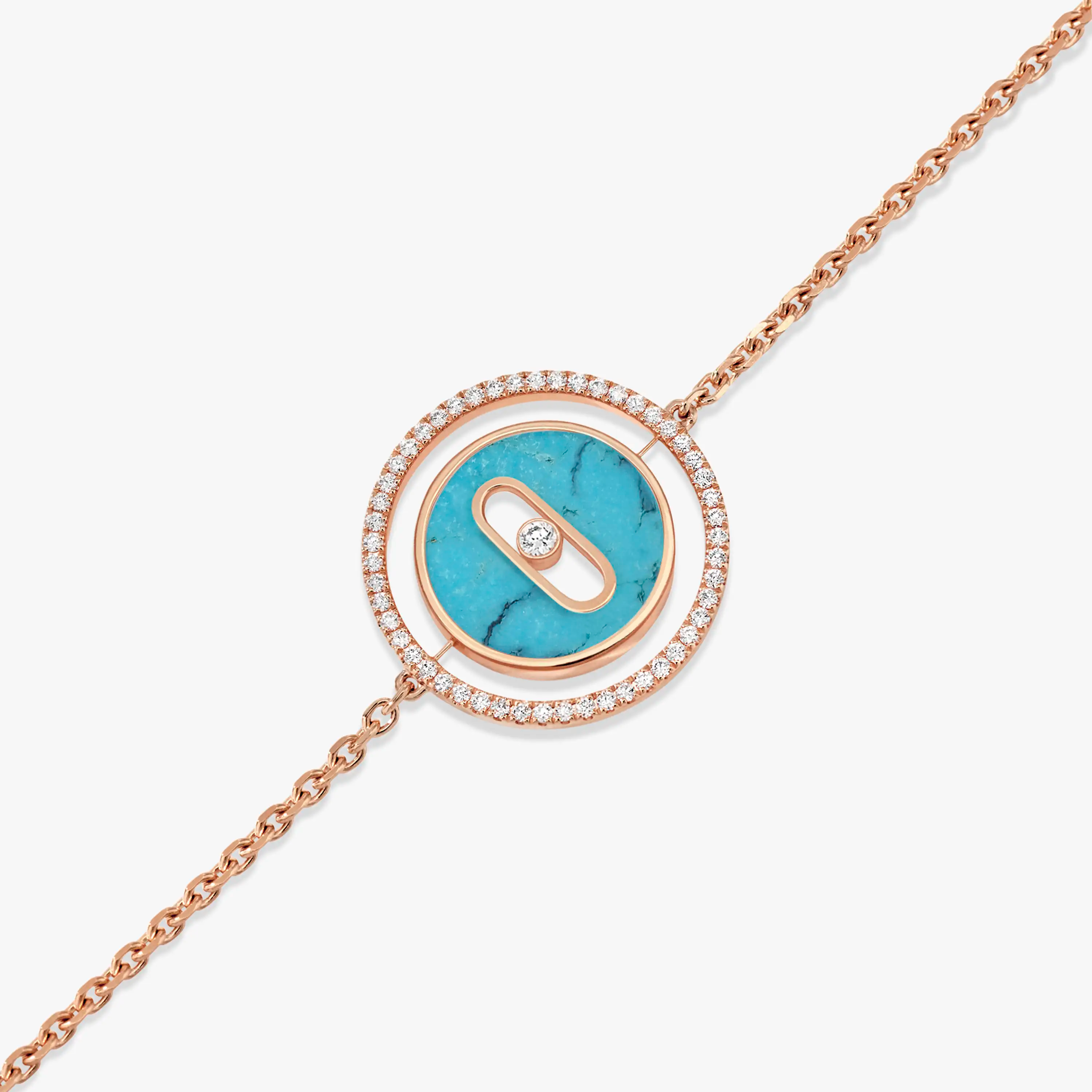 [⭐JeweliWhal]Demo MOVE TURQUOISE PINK GOLD DIAMOND BRACELET
