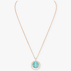 [⭐JeweliWhal]Demo MOVE 3 DIAMONDS TURQUOISE PINK GOLD DIAMOND NECKLACE