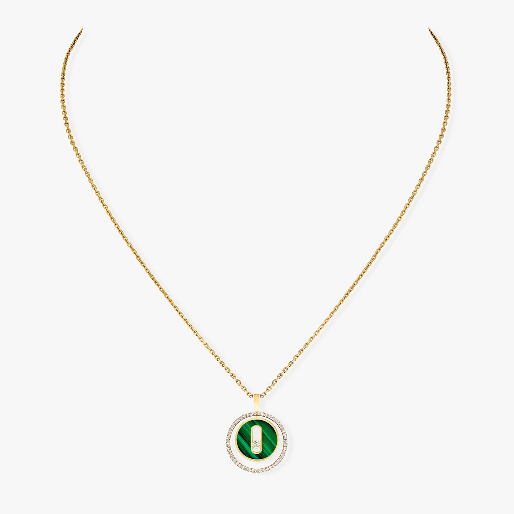 [⭐JeweliWhal]Demo MOVE 1 DIAMOND MALACHITE GOLD DIAMOND NECKLACE