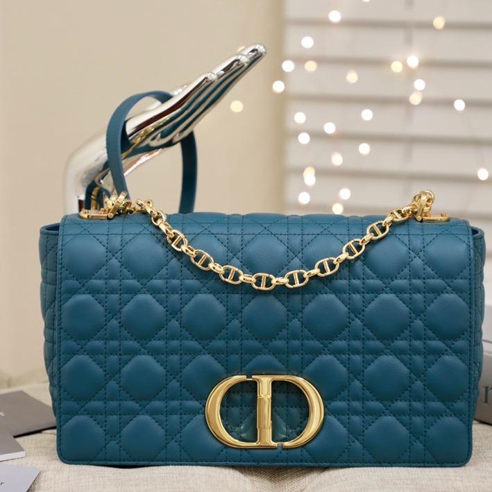 ラージ カロバッグ 28 ディープオーシャンブルー サプル カナージュ カーフスキン