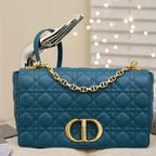 ラージ カロバッグ 28 ディープオーシャンブルー サプル カナージュ カーフスキン