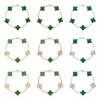 [⭐JeweliWhal] مجموعة سوار CLOVER 5 MOTIF MALACHITE