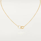 [⭐JeweliWhal]LOVE NECKLACE DOUBLE RING GOLD