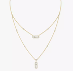 [⭐JeweliWhal] MS Double-Circle Full-Diamond Necklace