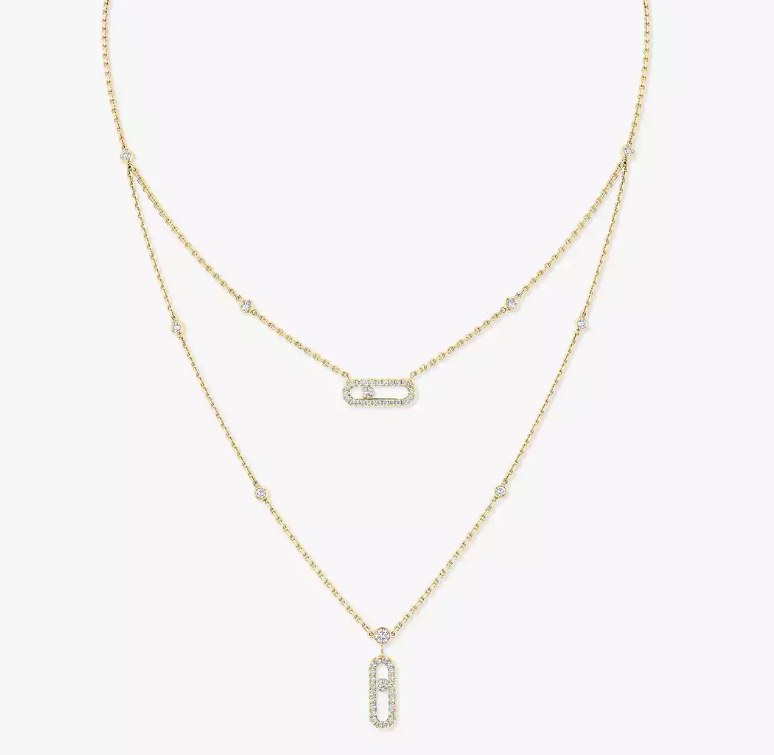 [⭐JeweliWhal] MS Double-Circle Full-Diamond Necklace