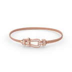 [⭐JeweliWhal]フォース スモール ホースシュー ダイヤモンド チェーン ロープ ブレスレット