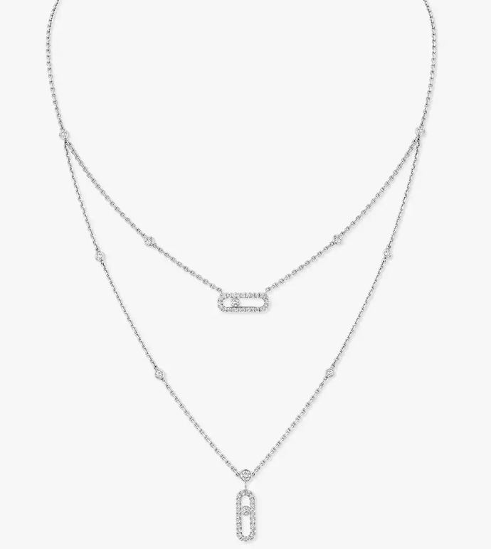 [⭐JeweliWhal] MS Double-Circle Full-Diamond Necklace