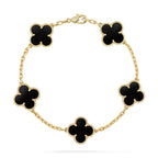 [⭐JeweliWhal] CLOVER 5 MOTIF ONYXS BRACELET COLLECTION