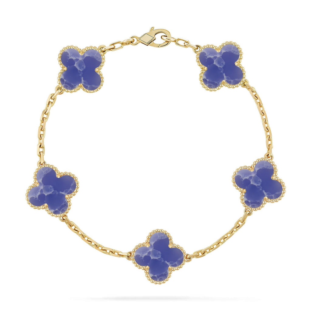 [⭐JeweliWhal] مجموعة سوار CLOVER 5 MOTIF BLUE VEINS