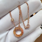 [⭐JeweliWhal]قلادة الحب 16MM 2 ألماس