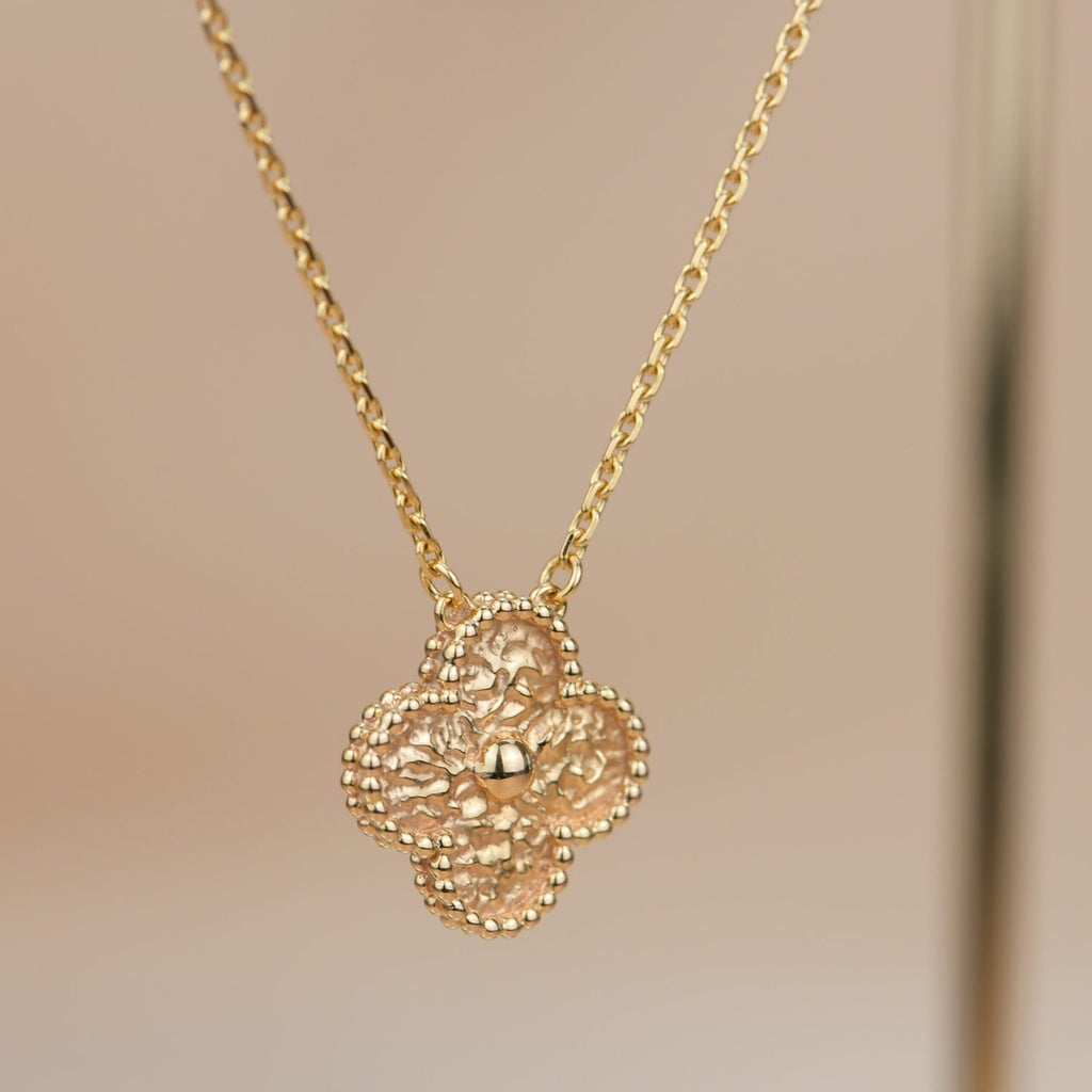 [⭐JeweliWhal]CLOVER 15MM  BRONZING NECKLACE