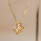 [⭐JeweliWhal]CLOVER 15MM  BRONZING NECKLACE