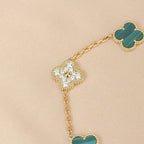 [⭐JeweliWhal] مجموعة سوار CLOVER 5 MOTIF MALACHITE