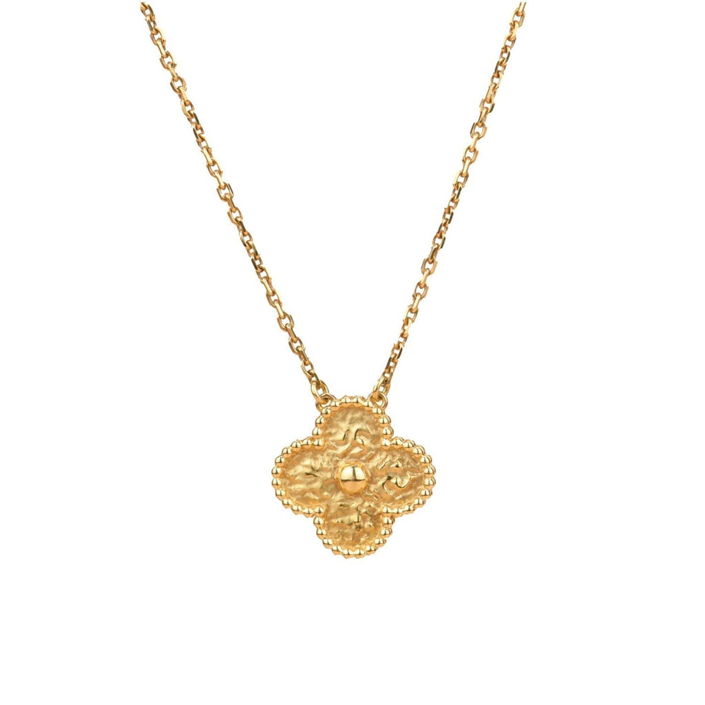 [⭐JeweliWhal]CLOVER 15MM  BRONZING NECKLACE