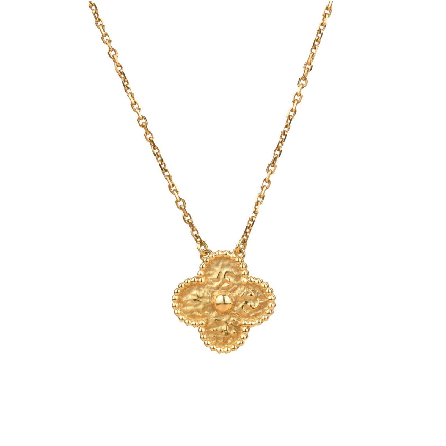 [⭐JeweliWhal]CLOVER 15MM  BRONZING NECKLACE
