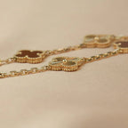 [⭐JeweliWhal] クローバー 5モチーフ レッド コーネリアン ブレスレット コレクション