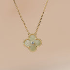 [⭐JeweliWhal]CLOVER 15MM DIAMOND GOLD MOTHER OF PEARL NECKLACE
