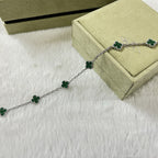 [⭐JeweliWhal]CLOVER 6 MOTIF MALACHITE BRACELET
