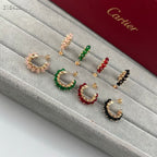 [⭐JeweliWhal]NEW COLORED GEMSTONE COLLECTION SMALL HOOP EARRINGS