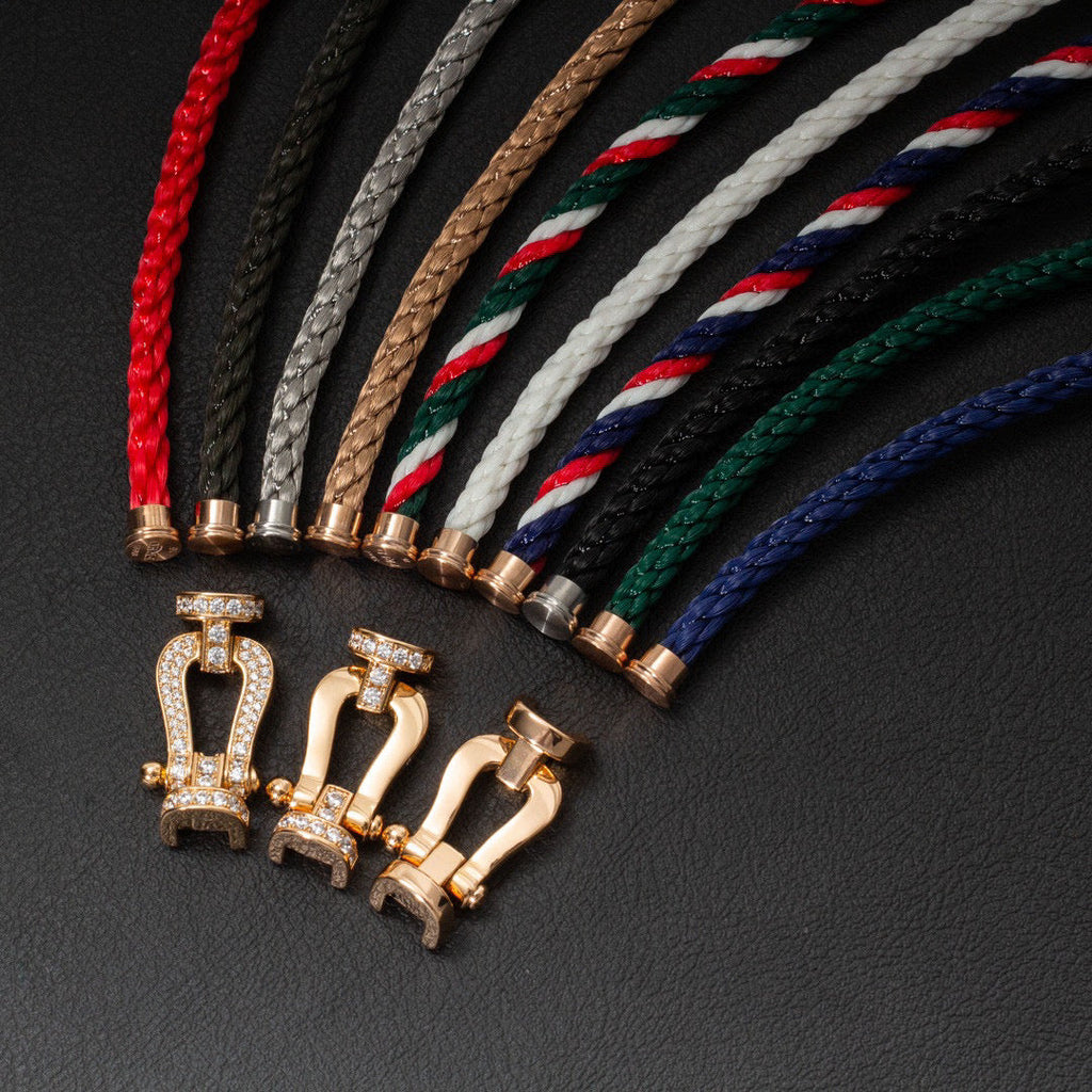 [⭐JeweliWhal]フォース ラージ ホースシュー フルダイヤモンド ブレスレット ローズゴールド