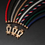 [⭐JeweliWhal]フォース ラージホースシュー ハーフダイヤモンドブレスレット シルバー