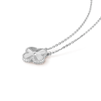 [⭐JeweliWhal]CLOVER 15MM LASER NECKLACE SILVER