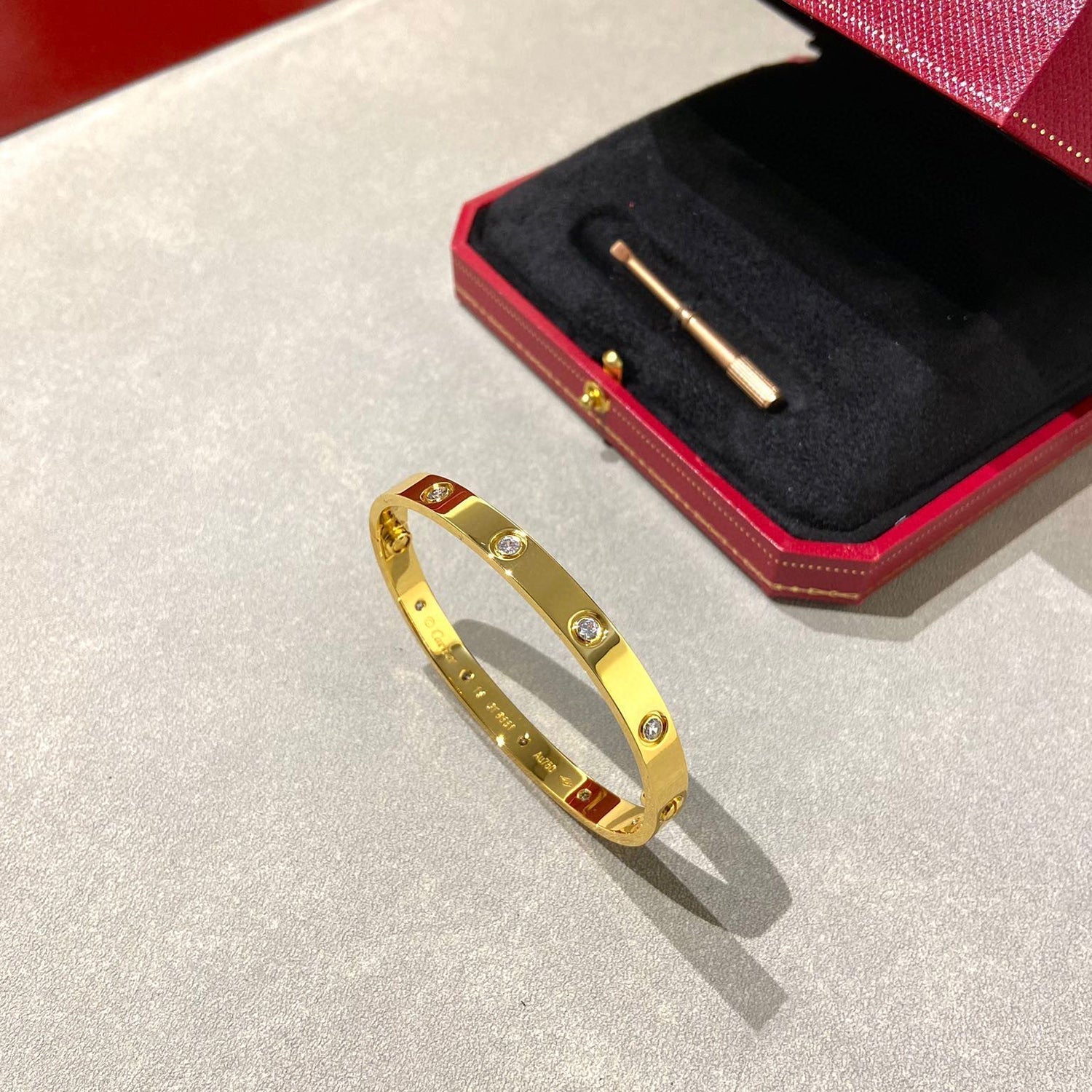 [⭐JeweliWhal]LOVE BRACELET 6.1MM 10 DIAMONDS
