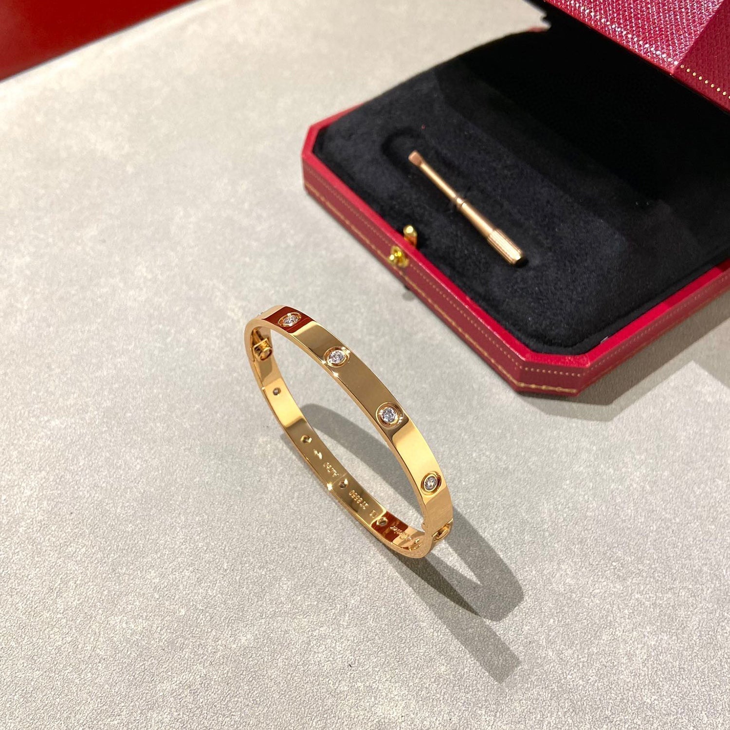 [⭐JeweliWhal]LOVE BRACELET 6.1MM 10 DIAMONDS
