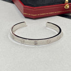 [⭐JeweliWhal]LOVE BRACELET 6.1MM 1 DIAMOND OPEN CUFF