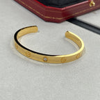 [⭐JeweliWhal]LOVE BRACELET 6.1MM 1 DIAMOND OPEN CUFF