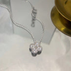 [⭐JeweliWhal]CLOVER 15MM DIAMOND SINGLE FLOWER NECKLACE