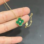 [⭐JeweliWhal]CLOVER 15MM DIAMOND TURQUOISE NECKLACE