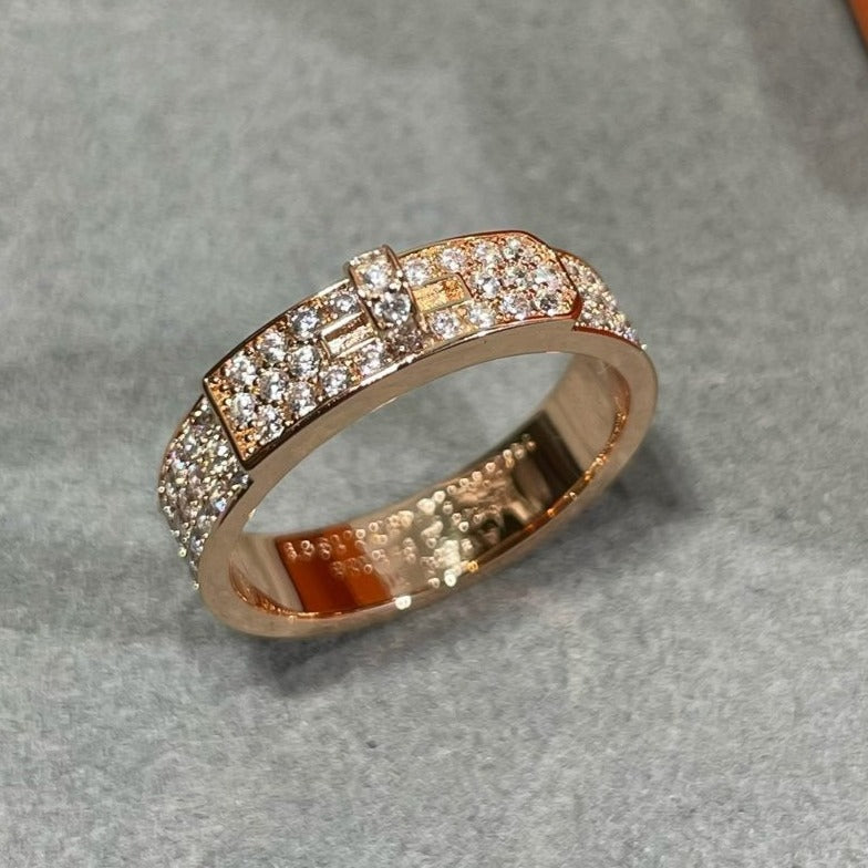 [⭐JeweliWhal]KELLY PINK GOLD DIAMOND RING