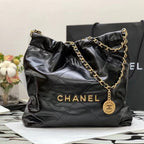 CC ホーボーバッグ 22 ブラック ラムスキン ゴールド金具